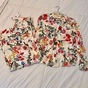 Zara Set Satin Floral Print